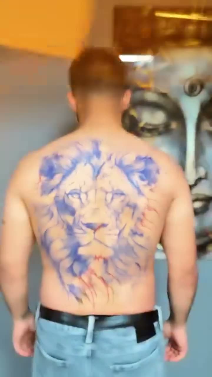 Aslan dövmesi videosu · Dövme Ankaram